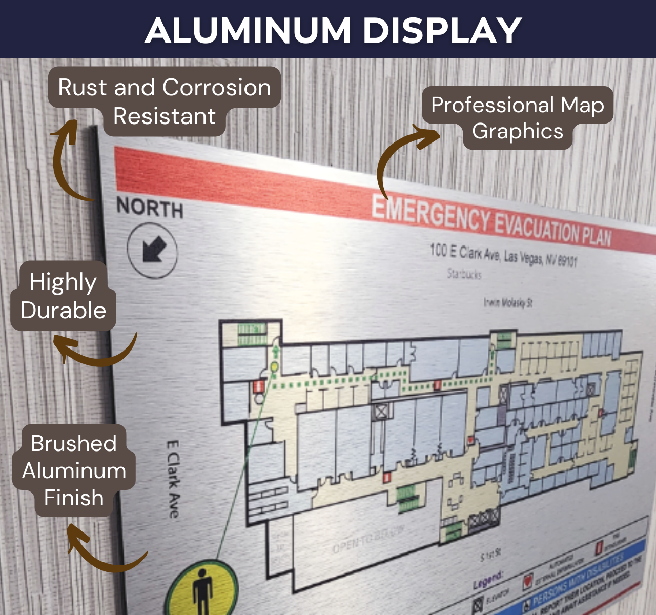 Aluminum Display Plaques (White & Brushed Silver)