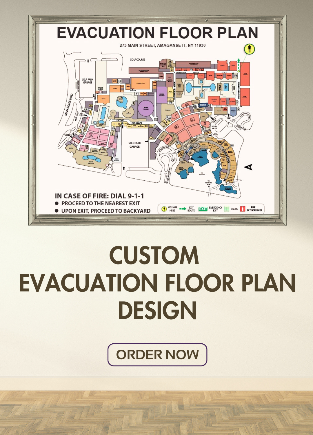 Custom Evacuation Floor Plan Design (to meet local code requirements)