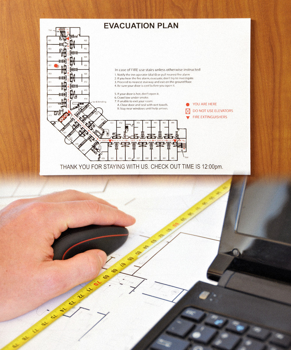 Custom Evacuation Floor Plan Design  (to meet local code requirements)