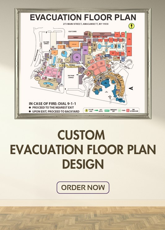 Custom Evacuation Floor Plan Design  (to meet local code requirements)